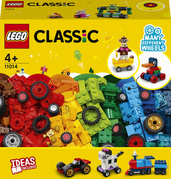 Конструктор LEGO Classic Кубики та колеса 653 деталі (11014)
