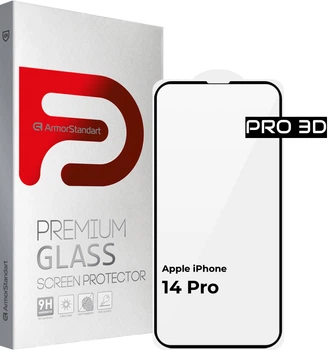 Защитное стекло ArmorStandart Pro 3D для смартфона Apple iPhone 14 Pro Black (ARM66355)