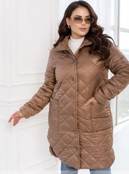 Стьобана куртка середньої довжини ST-Style 62430 50-52 Капучино