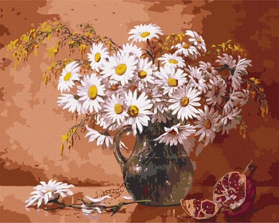 Картина по номерам "Букет ромашек ©Сергій Лобач" 40*50 см, ТМ Идейка