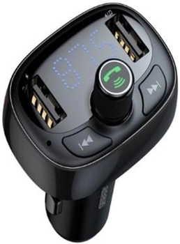 FM-трансмітер Baseus T-Typed MP3 Car Charger S-09A Black (CCTM-01)