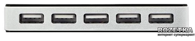 Hub USB Digitus USB 2.0 10 portów Czarny (DA-70229)