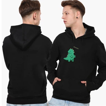Худи мужской парный Динозаврики (9225-3956) XXL Черный