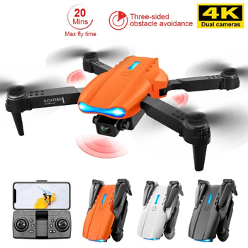 Квадрокоптер E99 Pro Gravity Max Orange – дрон с 4K и HD камерами, FPV, оптическое позиционирование, до 20 мин. + кейс