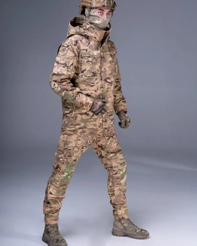 Комплект военной штурмовой формы UATAC Gen 5.2 L Мультикам Степь. Штаны + Куртка