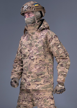 Тактична штурмова куртка UATAC Gen 5.2 XL Мультикам Степ з флісовою парою