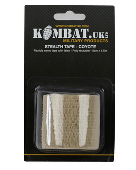 Стрічка маскувальна KOMBAT UK Stealth tape, койот, 5см*4,5м