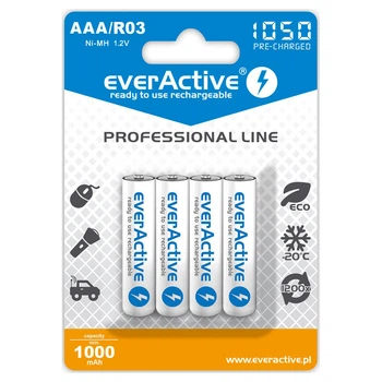 Акумулятор everActive EVHRL03-1050 AAA 1050 mAh Ni-MH блистер 4 шт