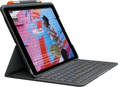 Обкладинка-клавіатура Logitech Slim Folio for iPad 10.2" 7th 8th 9th Gen DEU Graphite (920-009474)