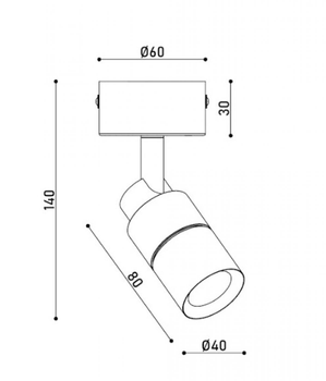 Спот KLOODI KD-02 5W 3K BK