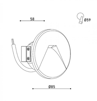 Світильник сходинковий RIKI KLOODI KDSL-RIKI R85 3W 3K 38D WH