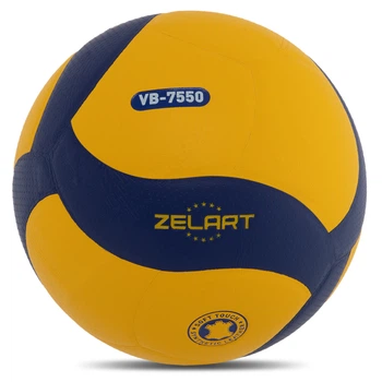 Мяч волейбольный Zelart VB-7550 №5 Желто-синий