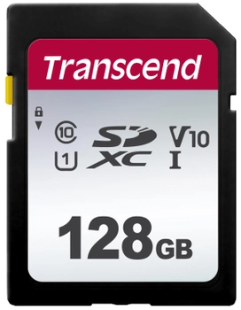 Карта памяти Transcend 300S SD 128GB Class 10 UHS-I U1 V10 (TS128GSDC300S)