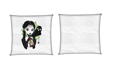 Подушка Wednesday Addams 6 квадратная двухсторонняя стандарт 35 х 35 см - MyTee