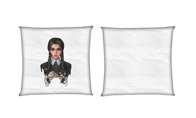 Подушка Wednesday Addams 4 квадратная двухсторонняя стандарт 35 х 35 см - MyTee
