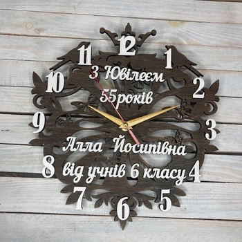 Годинник настінний, подарунок вчителю, годинник з побажаннями, подарунок від випускників HWD(A0514)
