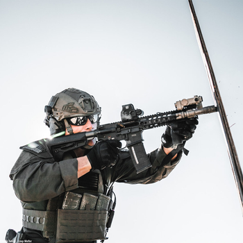 Тактические защитные очки, Swat, Bolle Safety, Tactical, с чехлом, Black with Silver Flash Lens