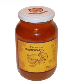 Мед лісовий (лісове різнотрав'я) 1.5 кг Ведмежатко натуральний