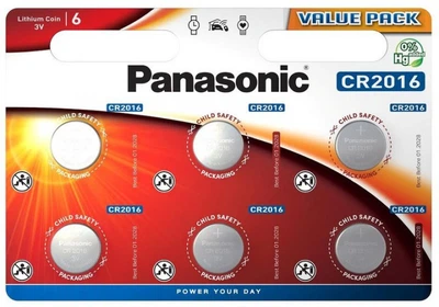 Батарейки літієві CR2016 3V PANASONIC Lithium батарейки таблетки для годинників