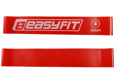 Фітнес-резинка для ніг EasyFit №4 Heavy, Опір 15 кг, Латекс, Довжина 60 см, Ширина 5 см, Товщина 1 мм, Червоний