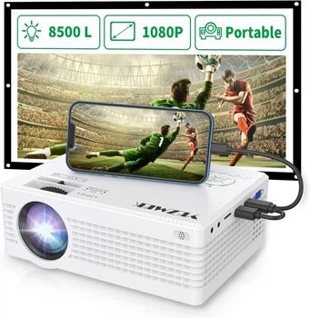 Мультимедийный проектор Yezmek AK-01 / HD /8500 Лм / с динамиками
