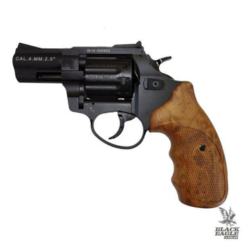 Револьвер під патрон Флобера STALKER 4 мм 2,5 Black (корич. кер.)