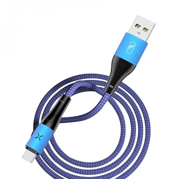 Кабель USB Type-C SkyDolphin S49T LED Aluminium Alloy 1 м – зарядка и передача данных, TPE, 3 А(DL_5479D7ADC7BC)