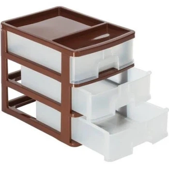 Міні комод А4 R-Plastic 10209 на 3 ящики Темно-коричневий