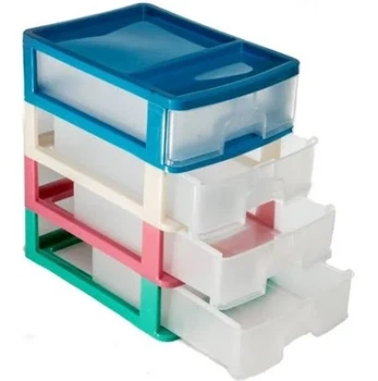 Міні комод А4 R-Plastic 10205 на 4 ящики Різнокольоровий