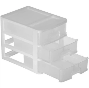 Міні комод А4 R-Plastic 10201 на 3 ящики Білий