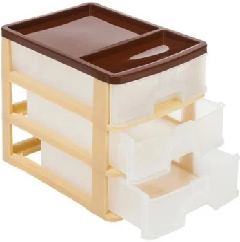 Мини комод А4 R-Plastic 10202 на 3 ящика Бежевый