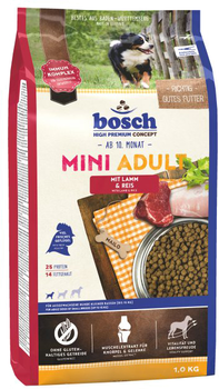 Sucha karma dla psów małych ras BOSCH HPC Mini Adult z jagnięciną i ryżem 1 kg (4015598013031)