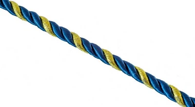 Канат декоративний Brauz 079 синій+золото, поліестер+люрекс