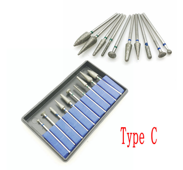 Набір алмазних буров, фрез 10шт