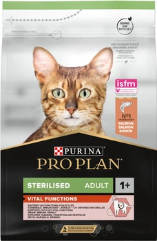 Сухой корм для взрослых кошек после стерилизации Purina Pro Plan Sterilised Adult 1+ Vital Functions с лососем 3 кг (7613036517454)