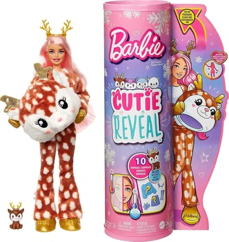 Кукла Барби Barbie Cutie Reveal Зимний блеск Олененок (HJL61)