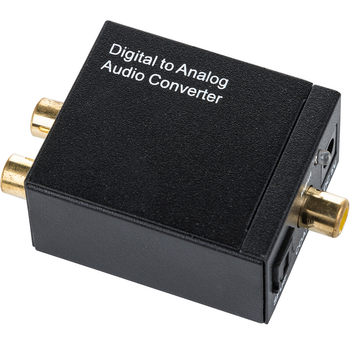 Цифро-аналоговий аудіо конвертер U&P SPDIF / Coaxial - RCA / 3.5 мм Black (WAZ-DA2-BK)