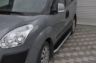 Fiat Doblo II (2010-2022) - Алюмінієві бічні пороги Fullmond (2 шт.) для Максі бази