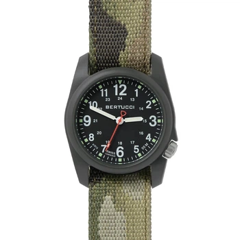 Мужские часы Bertucci 11111 DX3 FIELD BLACK DIAL MULTICAM C-TYPE CAMO WEBBING BAND
