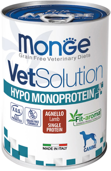 Влажный корм для собак Monge VetSolution Wet Hypo с ягненком 400 г (8009470082051)
