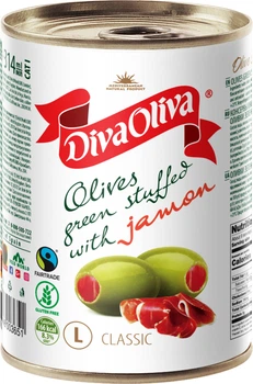 Оливки фаршировані Diva Oliva з хамоном 314 мл (5055448003651)