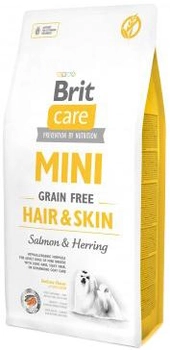 Sucha karma dla dorosłych psów ras miniaturowych Brit Care Mini Grain Free Hair & Skin 7 kg (8595602520244)