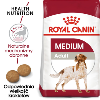 Karma sucha dla dorosłych psów ras średnich Royal Canin Medium Adult powyżej 12 miesięcy 15 kg (3004150/11422) (3182550402217/0262558402211)