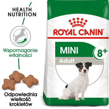 Sucha karma dla dorosłych psów małych ras Royal Canin Mini Adult 8+ powyżej 8 lat 800 g (3182550831413) (831413)