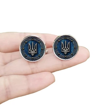 Чоловічі патріотичні запонки "Тризуб"