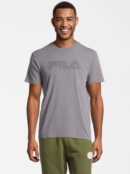 T-shirt męski basic Fila FAM0279-80027 S Szary (4064556366023)