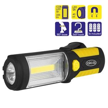 Фонарь инспекционный Alca 580400 COB-LED (21см, 220lm, 3xAAA)