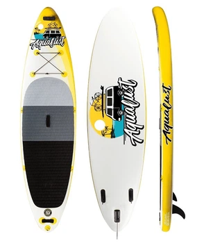 SUP AQUALUST САП доска 320 см. Борд Board Paddle новая 2 слоя 10.6 Yellow универсальная надувная, арт.2