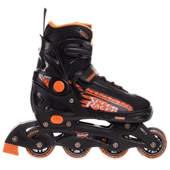 Роликовые коньки раздвижные Zelart S/33-36 (PL, PVC, колесо PU, пласт. рама, оранжевый) (Z-2918_Оранжевый_S_(33-36))