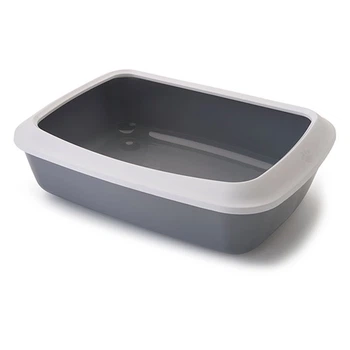 Лоток туалет з бортиком для котів Savic Iriz Cat Litter Tray 42x31x12,5 см (0263_00WG)